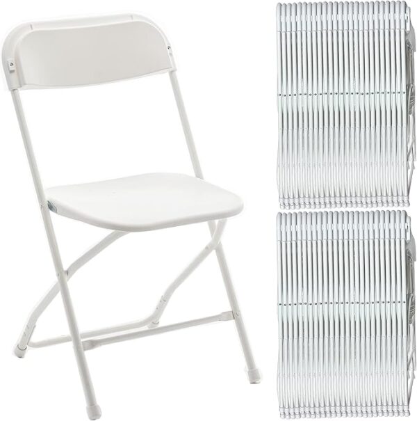 White Folding Chairs (Qty 100)